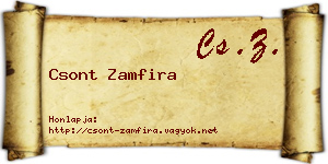 Csont Zamfira névjegykártya